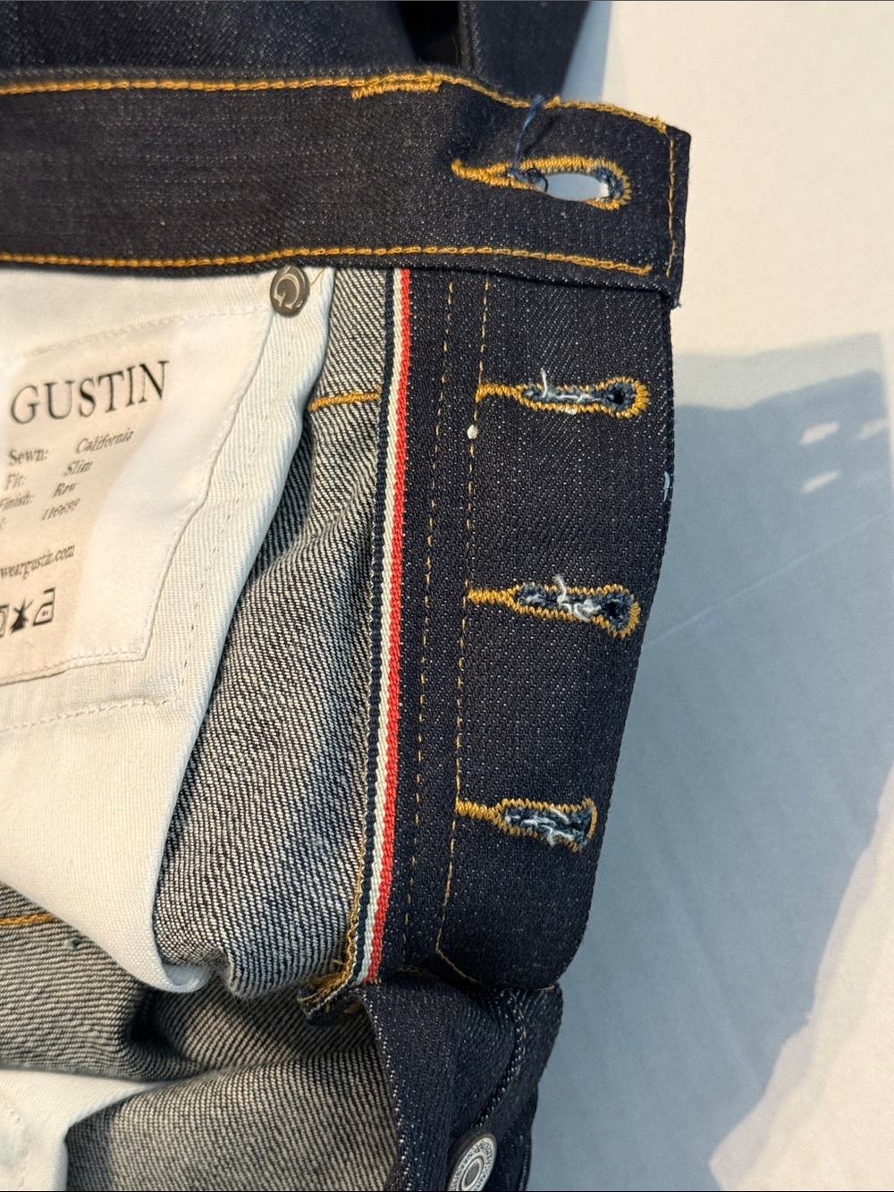 Gustin NEW Men's Cone Mills Experimental Selvedge - The 1776 Size 31x34 - Picture 11 of 13